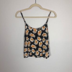 MINE Sunflower Cropped Tank Top